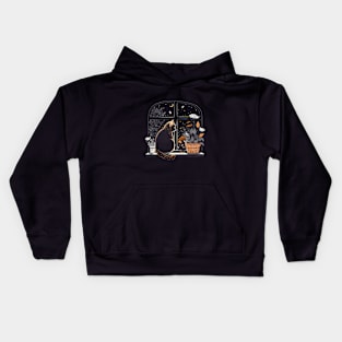 The cat at the window Kids Hoodie
